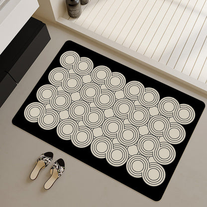 Stilvoller geometrisch gemusterter Badezimmerläufer Brehn