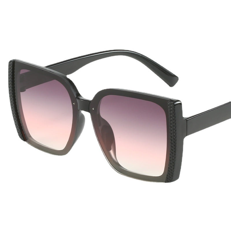 Damen oversized Designer-Sonnenbrille im modernen geflochtenen Design Brehn
