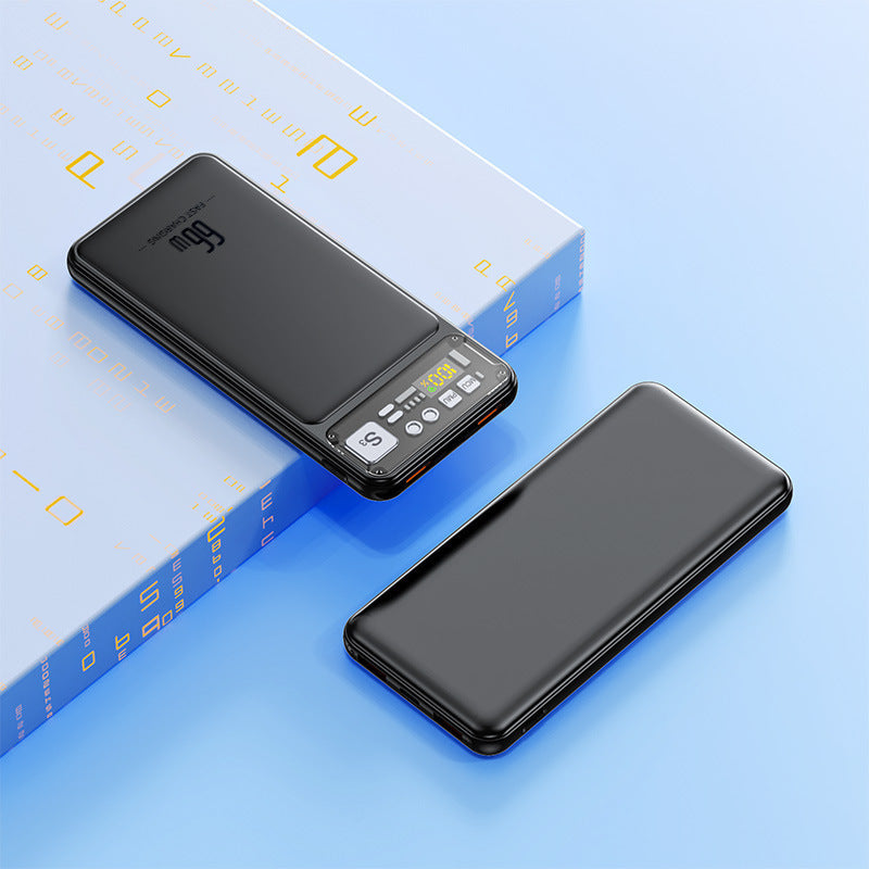 Powerbank mit Integriertem Kabelsystem und Digitaler Ladeanzeige Brehn