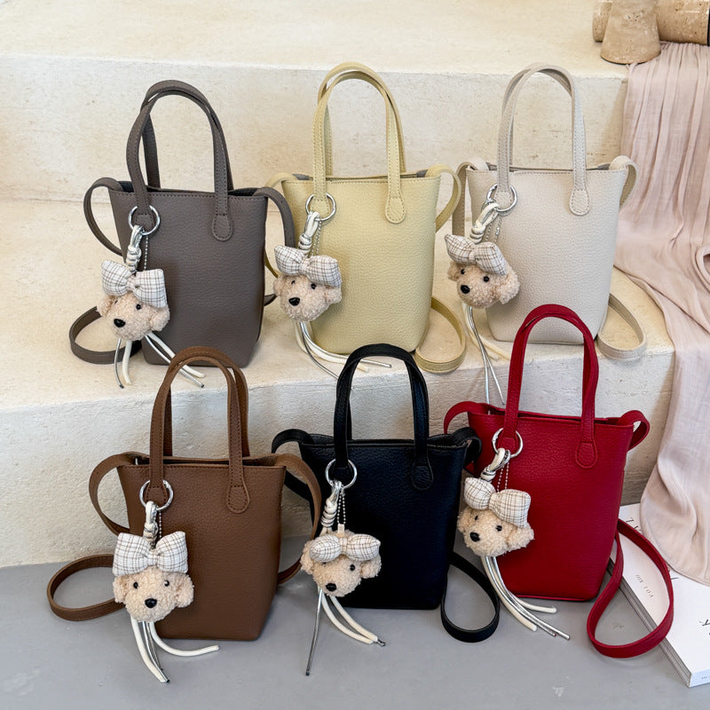 Kompakte Leder Mini Tote Tasche
