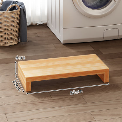 Niedrigprofilige Plattform für Küchengeräte aus massivem Holz