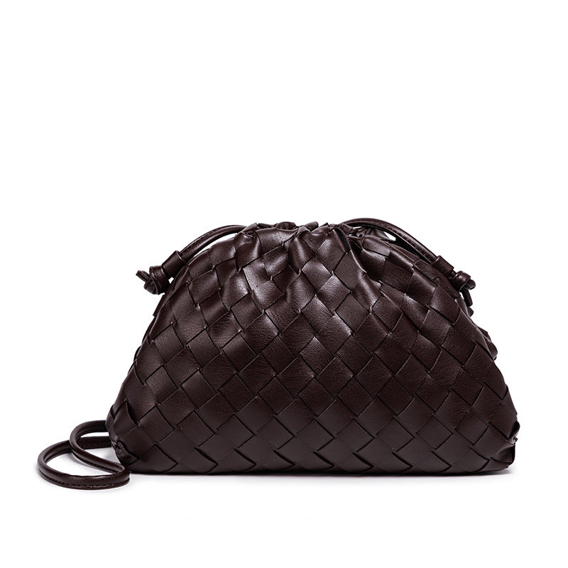 Elegante Gewebte Leder Eimer Tasche Brehn