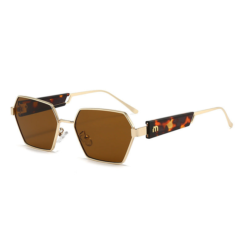 Damen Hexagon Sonnenbrille mit luxuriösen Metallakzenten Brehn