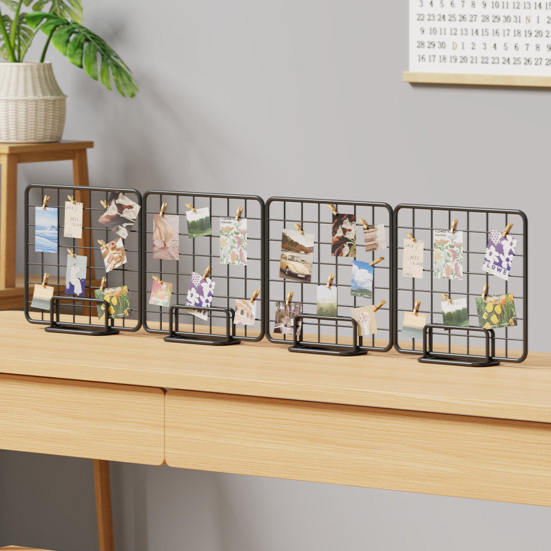 Desktop-Draht-Foto-Rasterdisplay mit Ständer und Mini-Clips