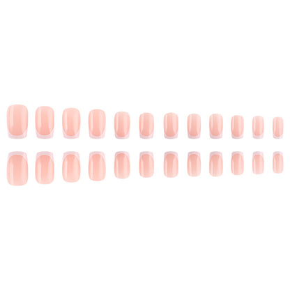 Elegante French Tip Druck-Nägel Brehn