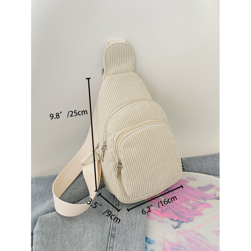 WoMulti-Fächige Corduroy Sling Bag Brehn