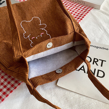 Süßer Cartoon Bär Canvas Tasche