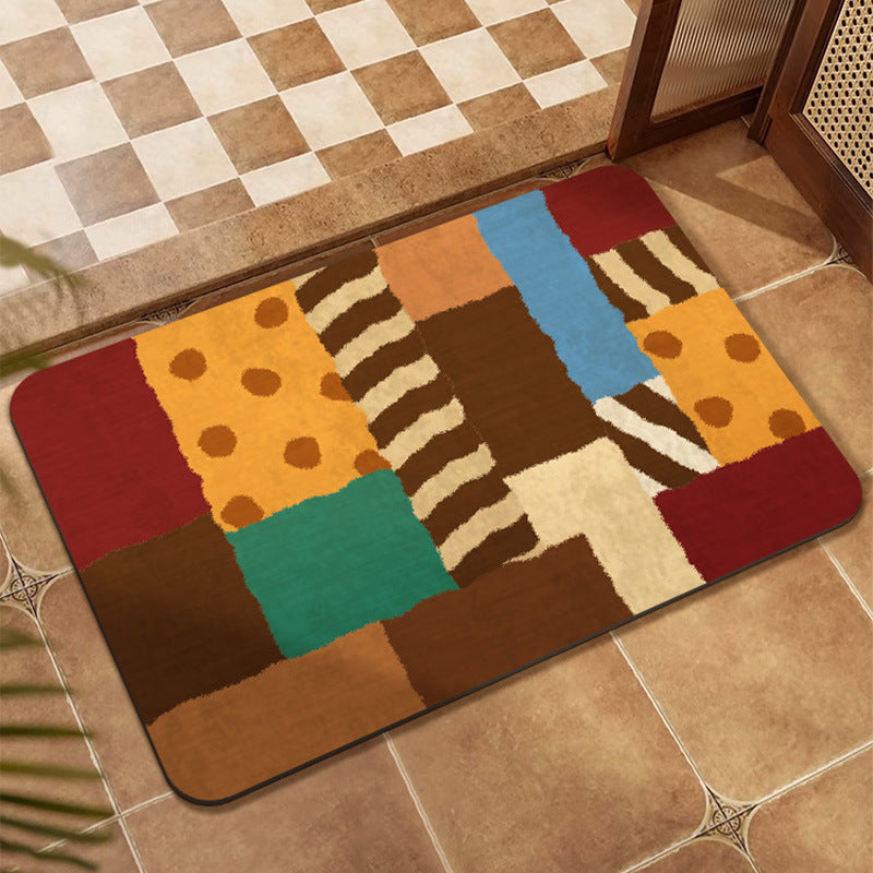 Buntes Patchwork-Design Bodenmatte Brehn