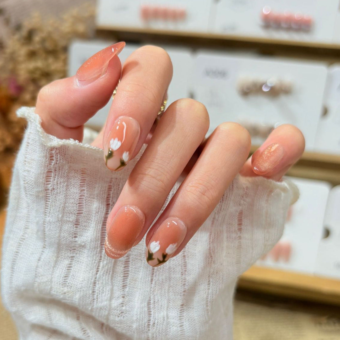 Floral Nail Art Press-On Nägel Brehn