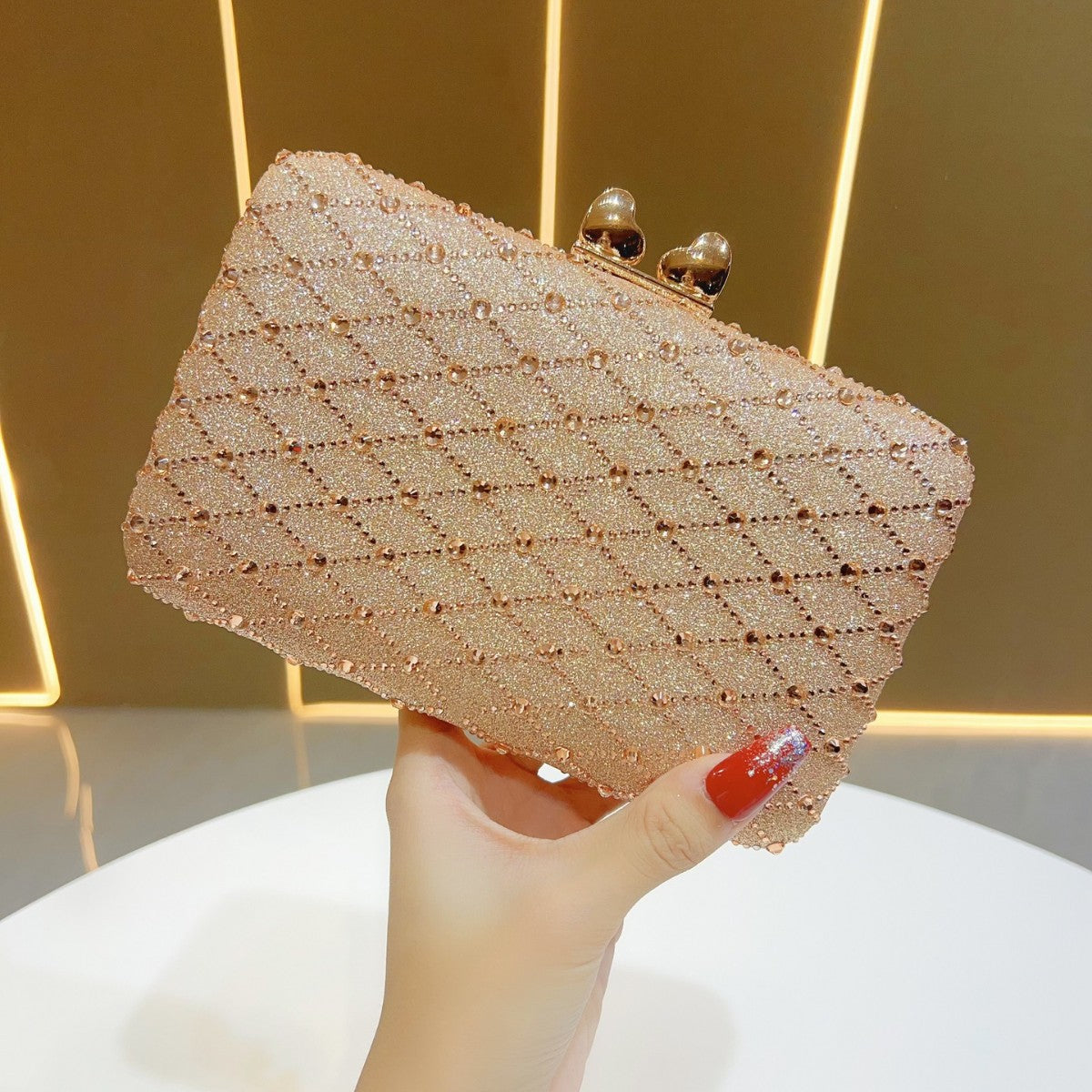 Rhinestone Glitter Clutch
