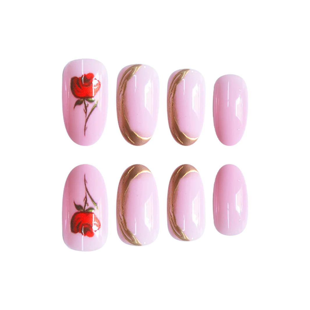 Florale Rosen Nagelkunst Brehn