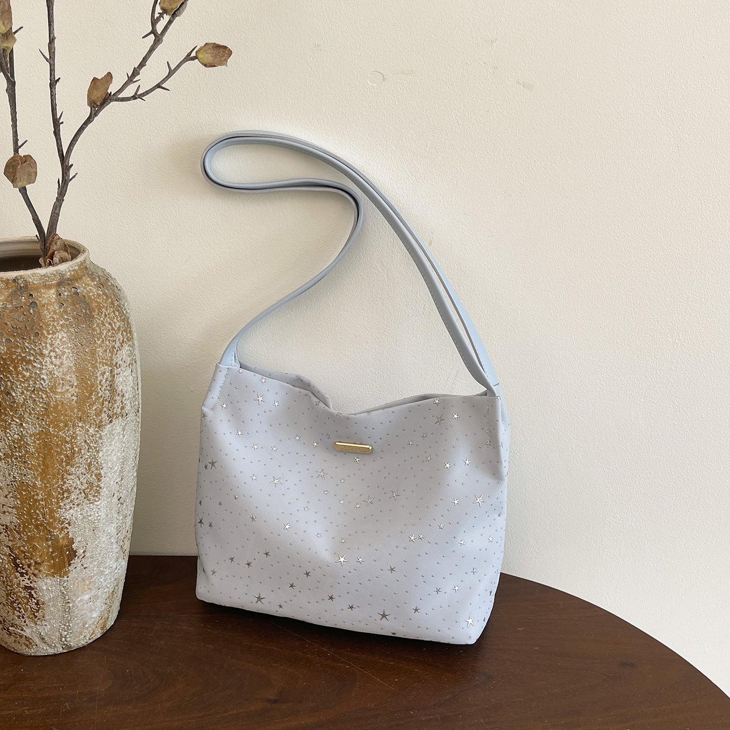 WoStellar Gemusterte Schultertasche Brehn