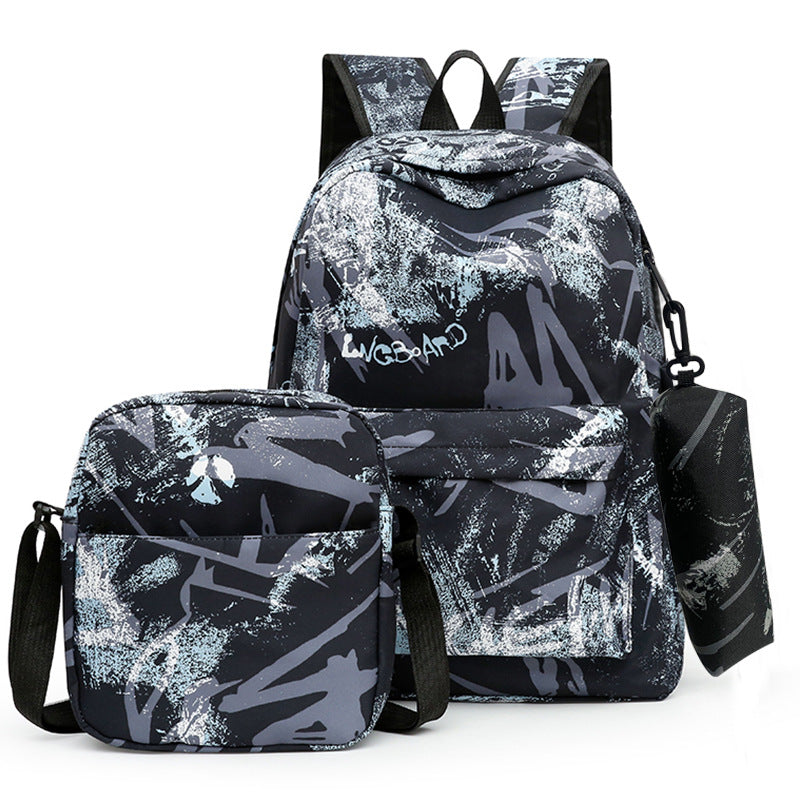 Graffiti-Druck Multifunktionaler Rucksack-Set Brehn