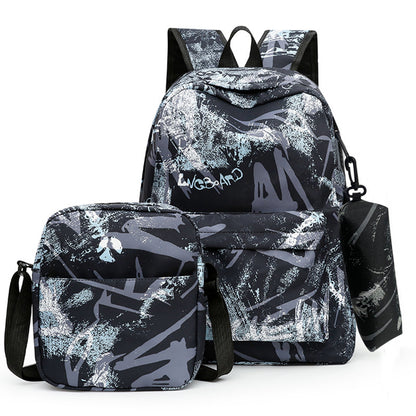 Graffiti-Druck Multifunktionaler Rucksack-Set Brehn