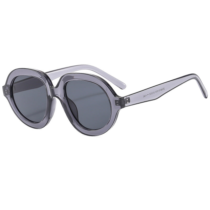 Damen modische Sonnenbrille mit breitem, ovalem Rahmen Brehn