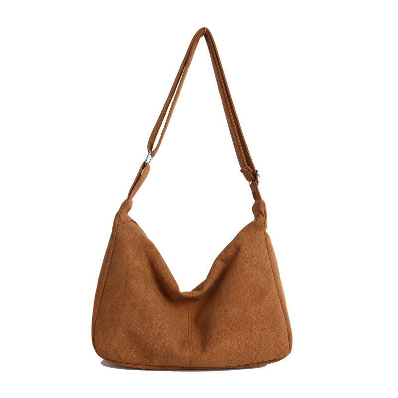 WoSoft Wildleder Hobo Handtasche Brehn