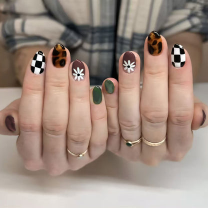 Künstlerisches gemischtes Muster Nagelkunst Set
