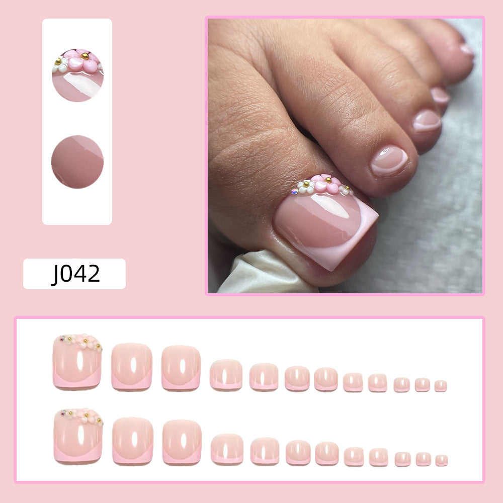 Fußnagelkunstset mit Floralem 3D-Design Brehn