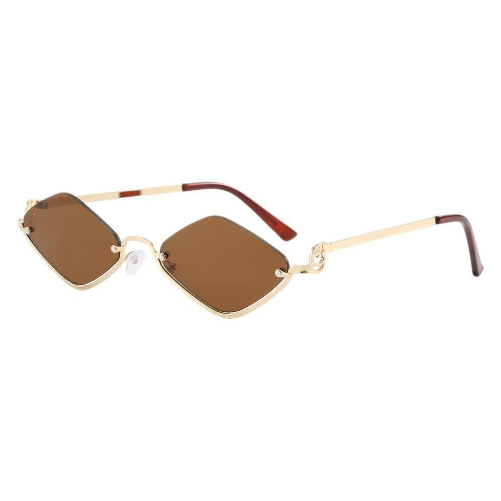 Damen modische quadratische Sonnenbrille mit luxuriösem Metallrahmen Brehn