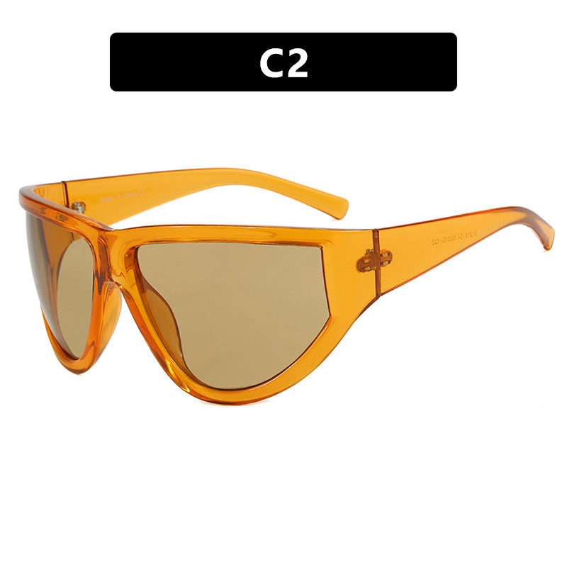 Damen futuristische Sonnenbrille mit sportlichem Design und flexiblen Gläsern Brehn