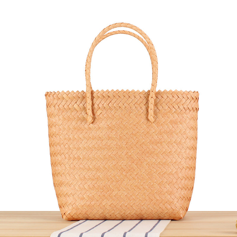 Geflochtene Einkaufs- und Strandtasche Brehn
