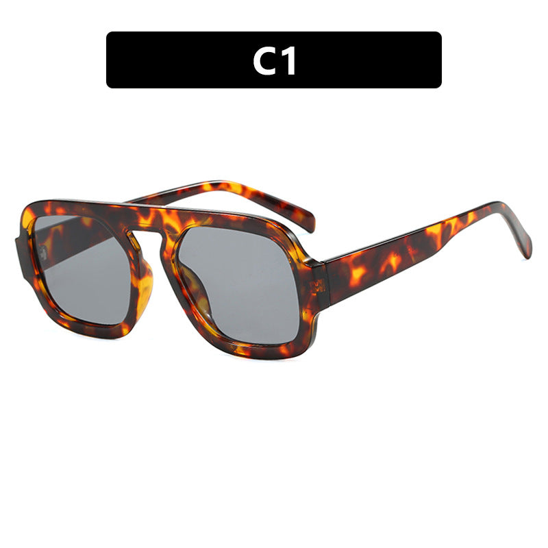 Damen trendige Sonnenbrille mit markantem eckigem Design und UV-Schutz Brehn