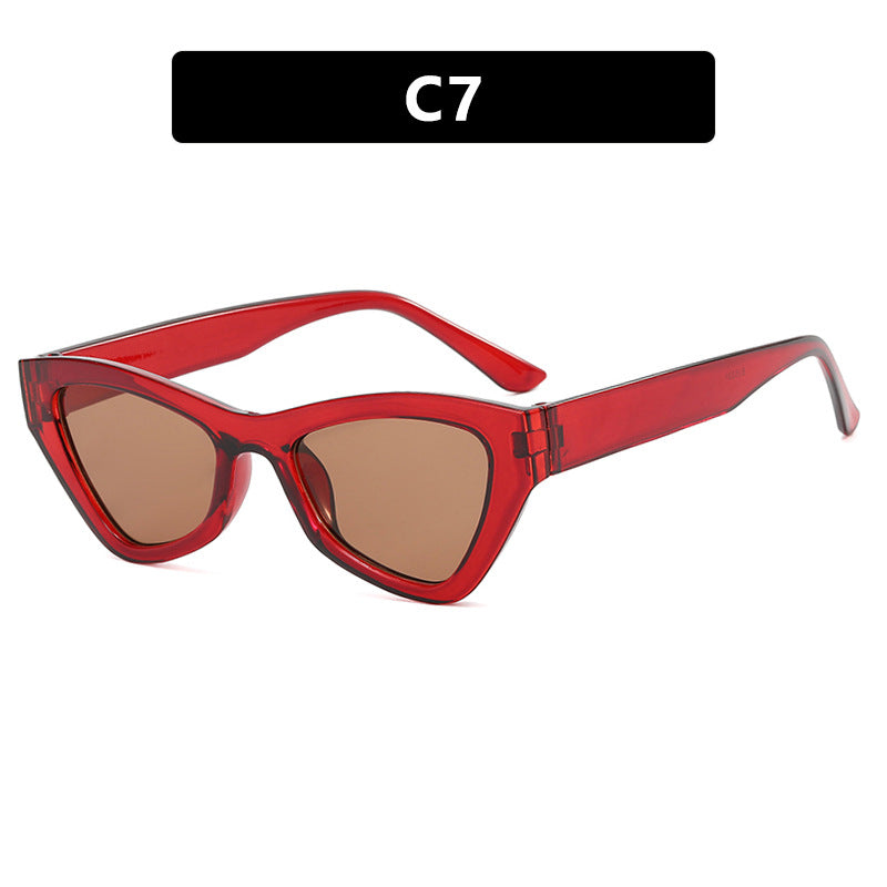Damen modische Cat-Eye Sonnenbrille mit transparentem Rahmen Brehn