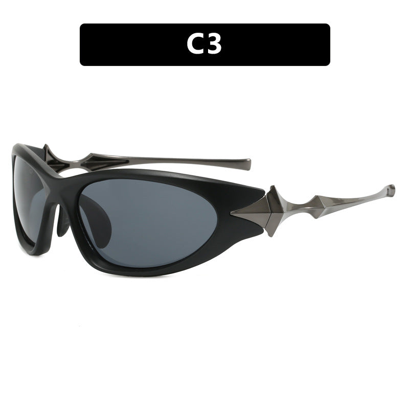 Damen futuristische Sportsonnenbrille mit ergonomischem Design Brehn
