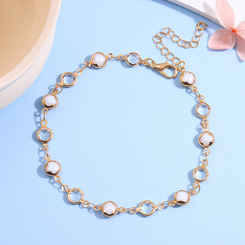 Dekorative Edelstein Fußkette Brehn