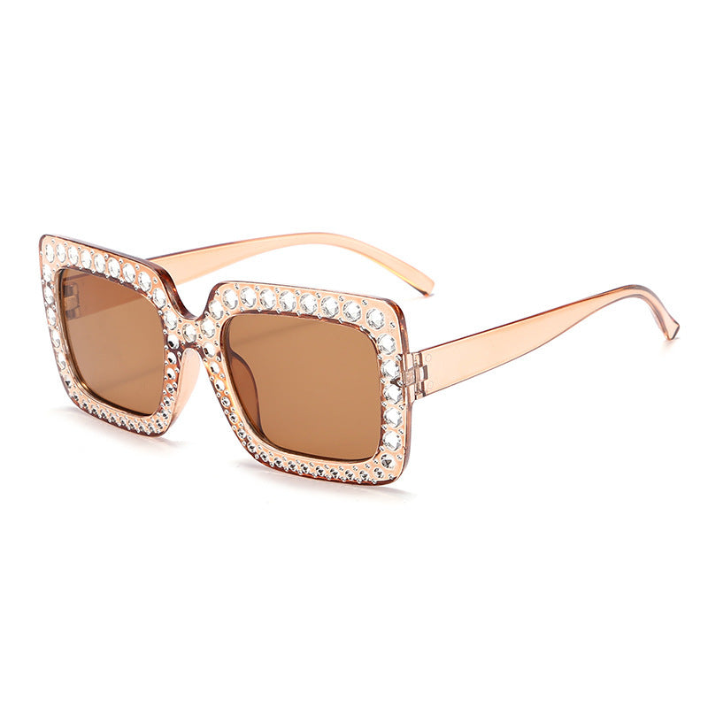 Glamouröse mit Strass verzierte quadratische Sonnenbrille Brehn