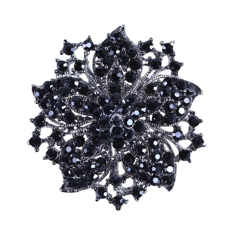Glamouröse Brosche mit Kristallen Brehn