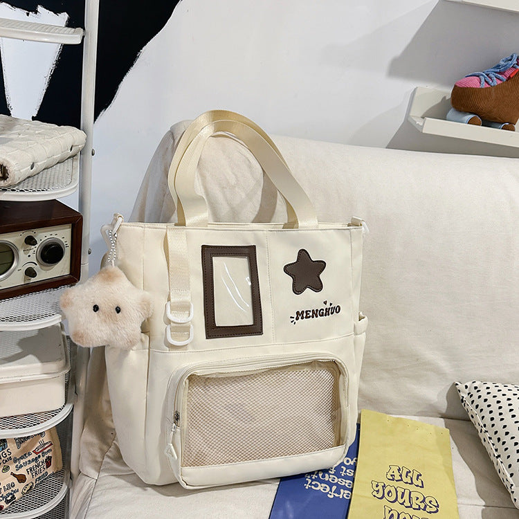 Funktionaler Schulrucksack mit durchsichtigem Fach Brehn