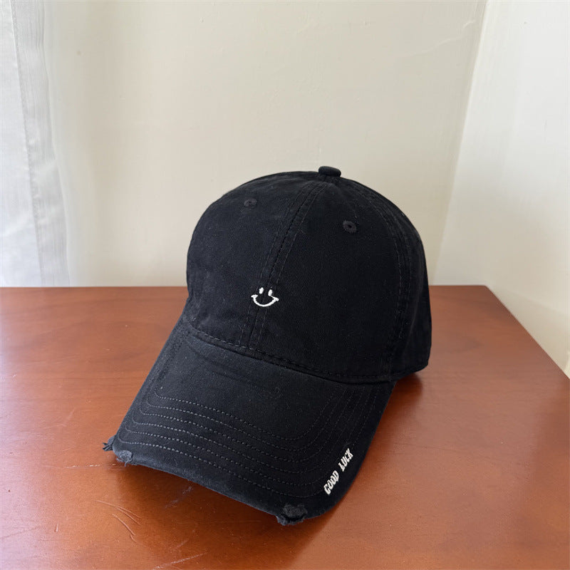 Damen Freizeit Smiley-bestickte Mütze Brehn