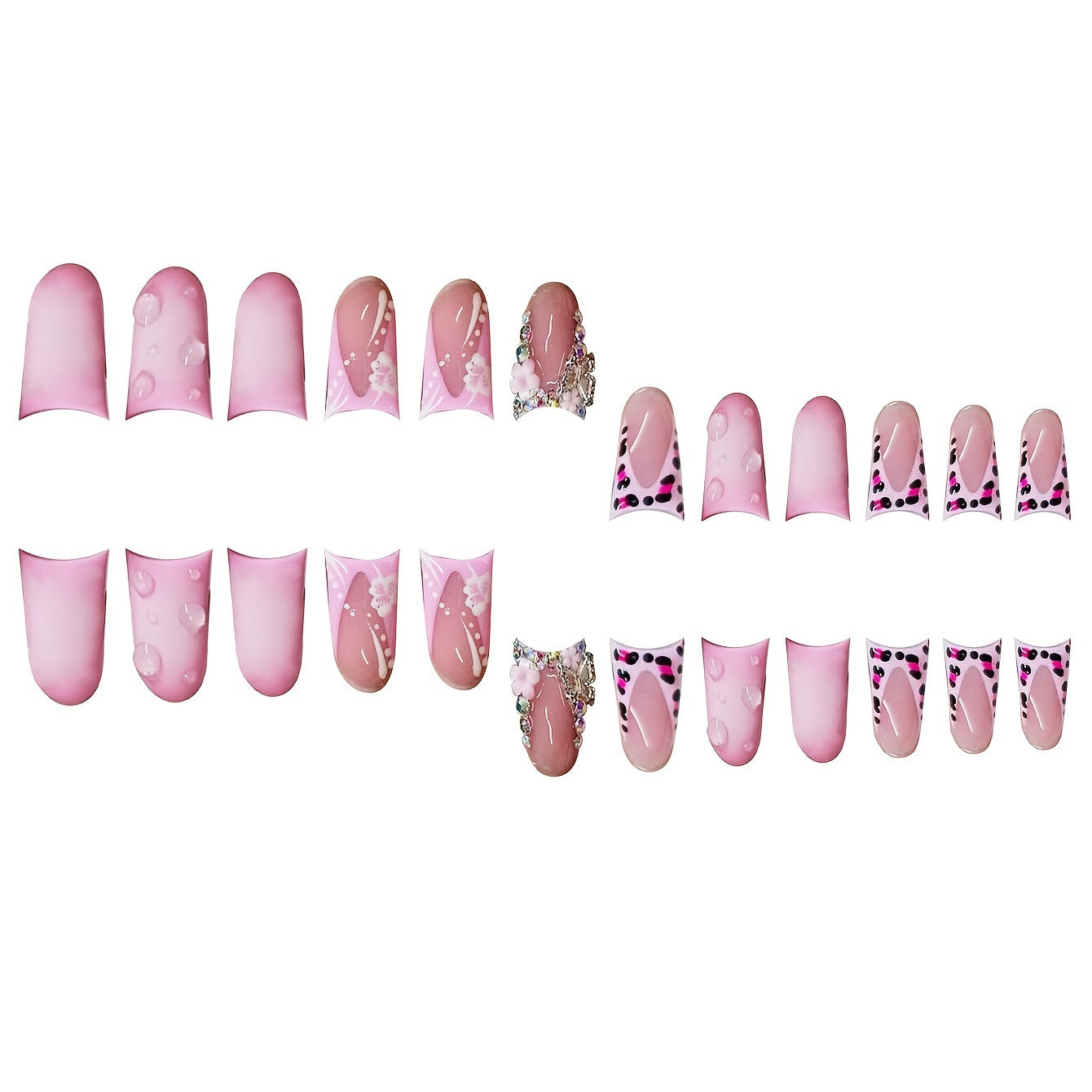 Dekoratives Press-On Nagelkunst Set Brehn