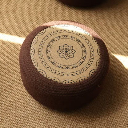 Dekorativer Sitzpuff mit Stilvollem Blumendesign Brehn