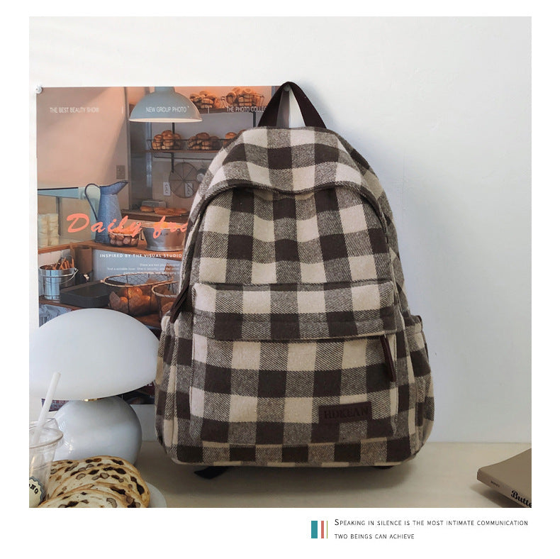 Karo-Muster Freizeit-Rucksack