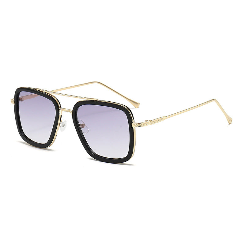 Damen modische quadratische Sonnenbrille mit metallischen Details Brehn