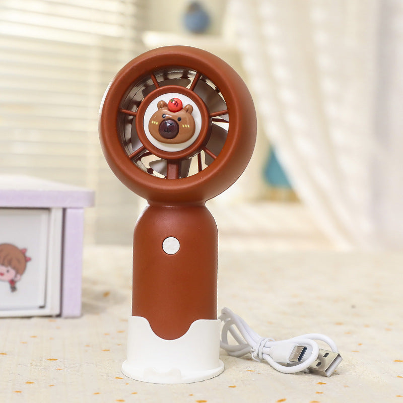 Frauen Handheld Mini-Ventilator mit USB-Ladefunktion und ergonomischem Design Brehn