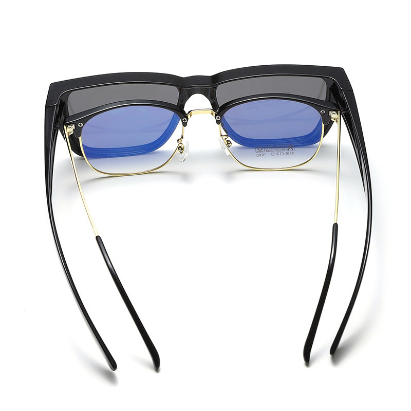 Damen moderne quadratische Sonnenbrille mit robustem Rahmen Brehn