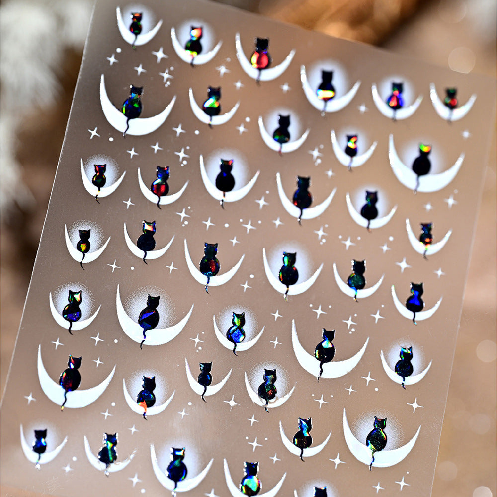 Kat-Themen Nagelkunst Aufkleber