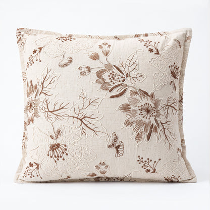 Dekoratives Kissen mit floralem Stickdesign