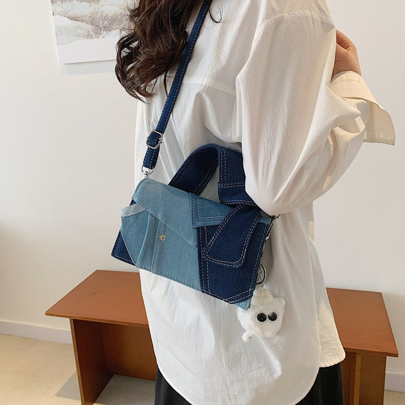 Einzigartige Denim Schultertasche