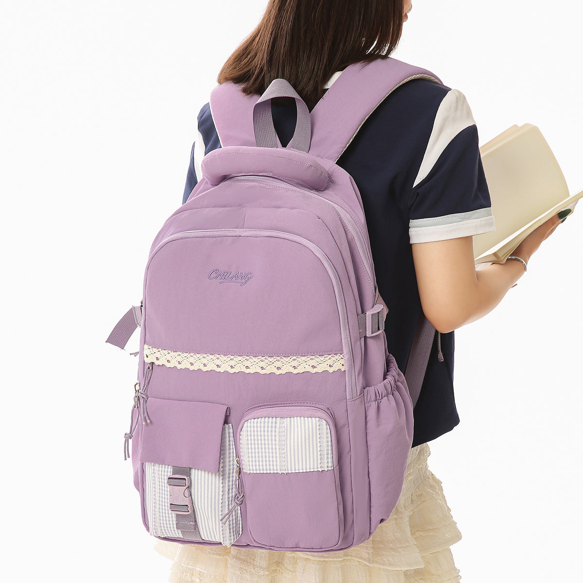 Stylischer multifunktionaler Rucksack mit Spitzenakzenten Brehn