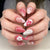 Kreatives Press-On Nagelkunstset mit abstrakten Mustern Brehn