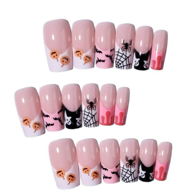 Halloween-Themen Press-On Nagelkunst Set Brehn