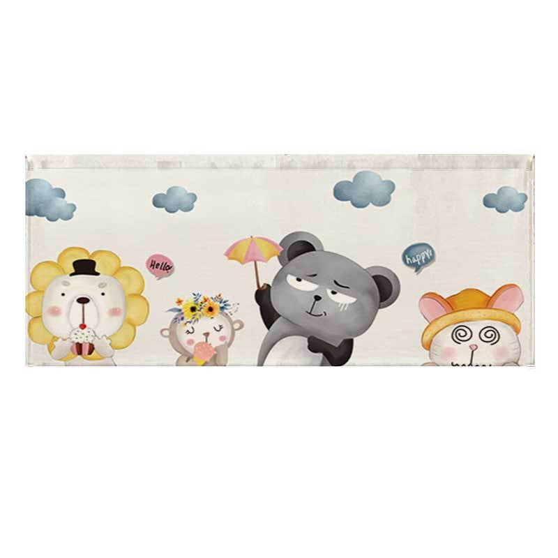 Illustrierte Panda-Familie Leinwand Wandkunst für das Kinderzimmer
