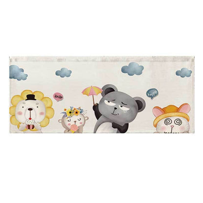 Illustrierte Panda-Familie Leinwand Wandkunst für das Kinderzimmer