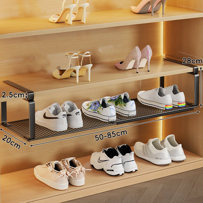 Verstellbarer Gleitschuh-Organizer für das Regal unter der Ablage