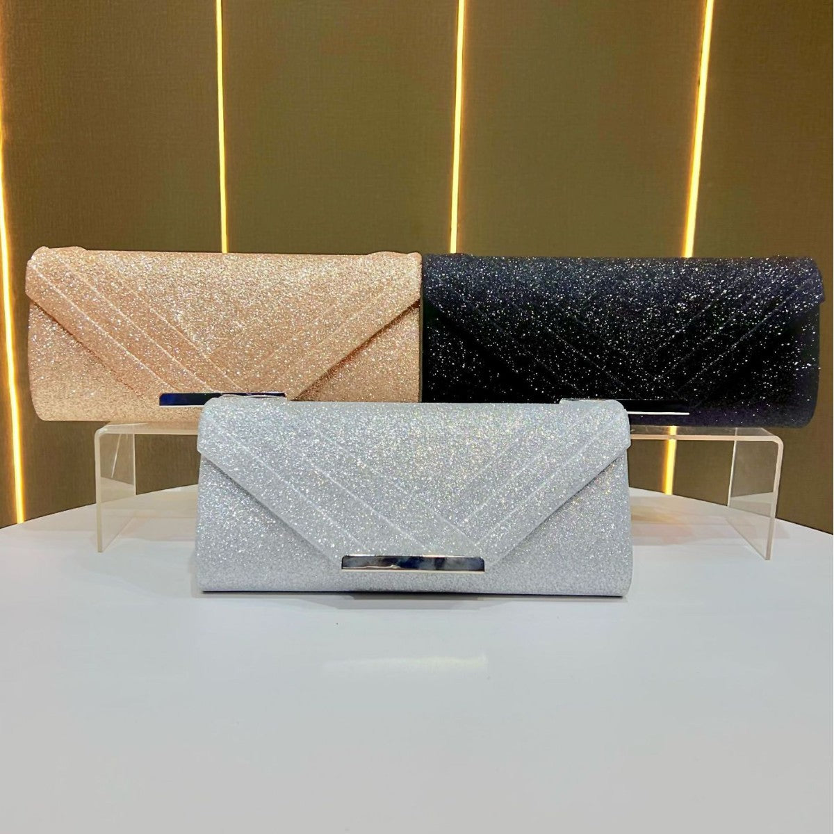 Glitzernde Abend-Clutch