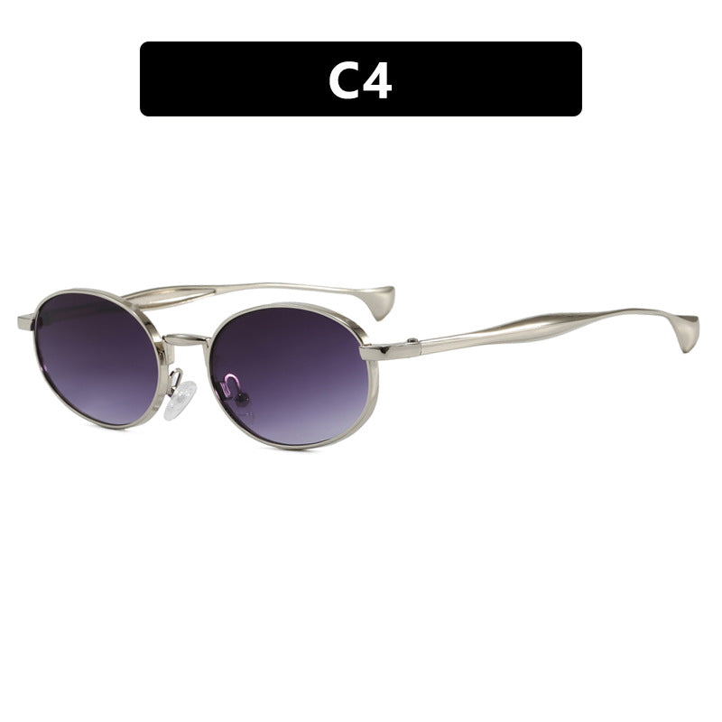 Damen robuste runde Sonnenbrille mit verspiegelten Gläsern Brehn